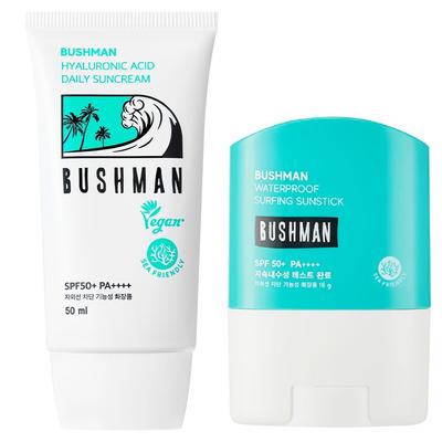 Set de crema solar diaria con ácido hialurónico + barra solar resistente al agua para surfear, 1 unidad