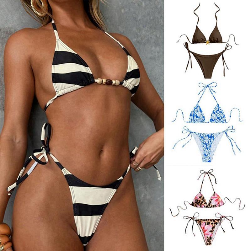 

Women s Lace-up Swimsuit Bikini Swimsuit Set L