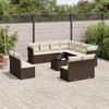 VidaXL Garden Lounge Set with Cushions 12 Pcs, Patio Sofas, Patio Furniture Set, Outdoor Furniture, Brown 3217833