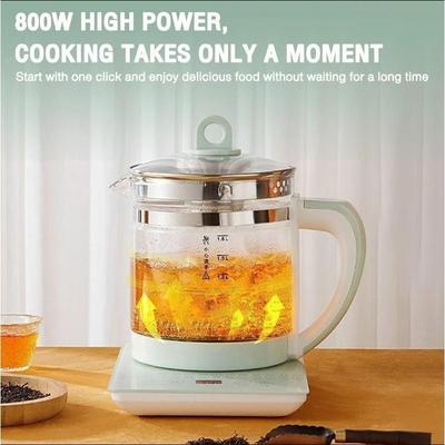 1.8L Large Capital 800W Household Multi-function Kettle Small Portable Thick Glass Kettle Thermos Electric Health Teapot