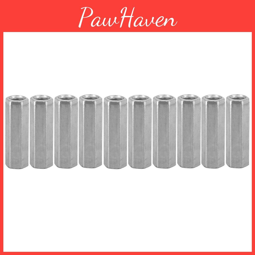 10pcs Long M8 Rod Nut Hex Hexagonal Sleeve Nut Standoff Threaded Fasteners M840