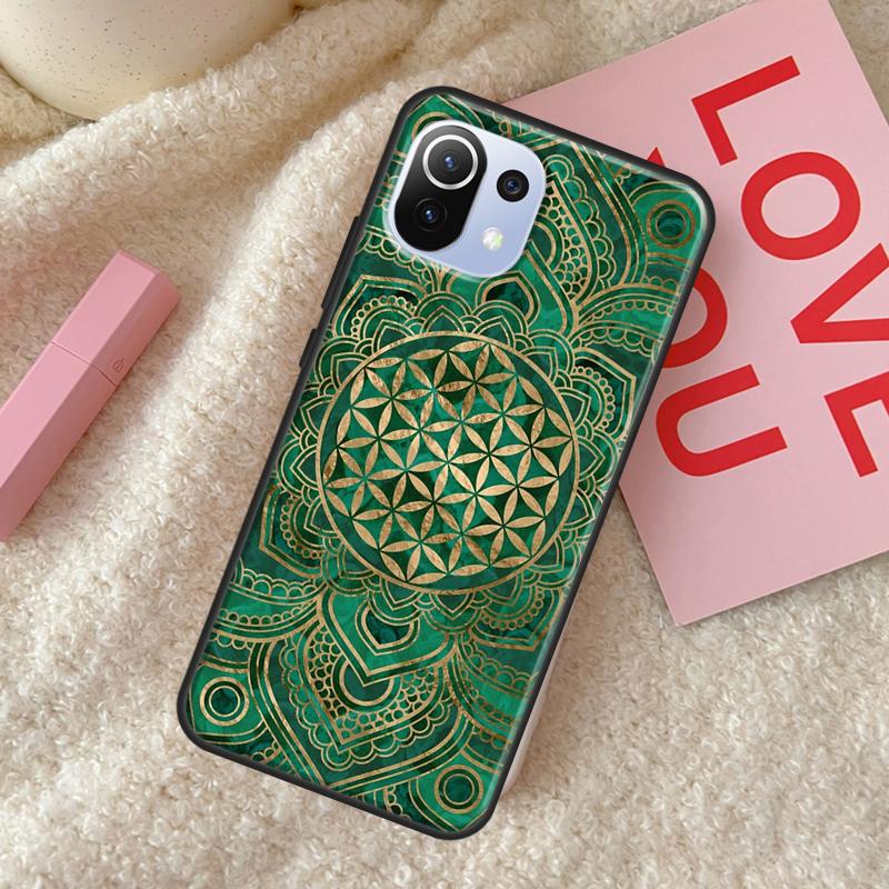 Květ Života V Lotosu Pastelové Zlaté Pouzdro Pro POCO X4 Pro F3 M3 M4 Pro X3 Pro GT Kryt Telefonu Pro Xiaomi 12 11T Pro Mi 11 Lite