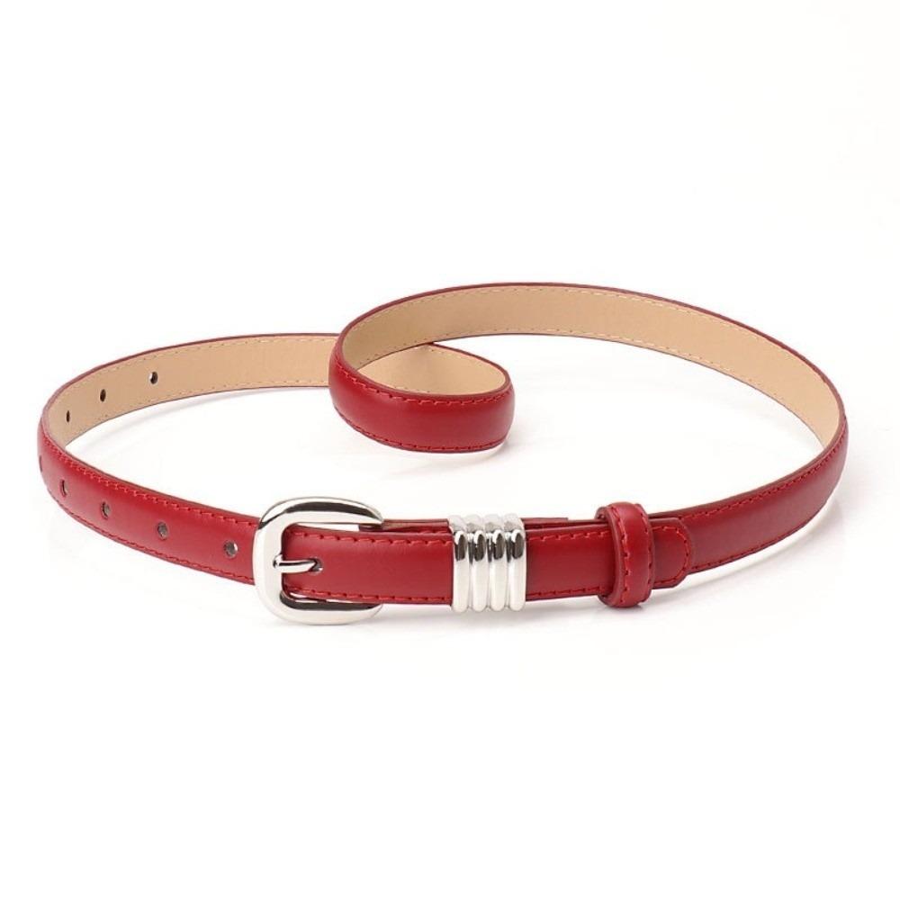 Thin Women's Belt PU Leather Dress Jeans Belt Simple Waist Belt  Streetwear