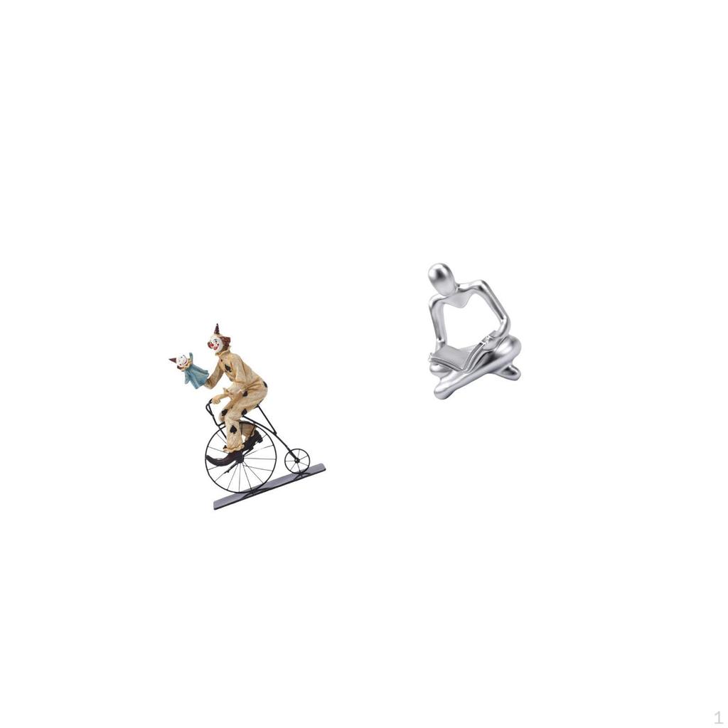 Clown Figurine Statue Sculpture Collection Desk Ornament for Table Centerpiece Cabinet Dining Room