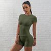 JYL Quick Dry Tight Yoga Top Tee Outdoor Running Shirt