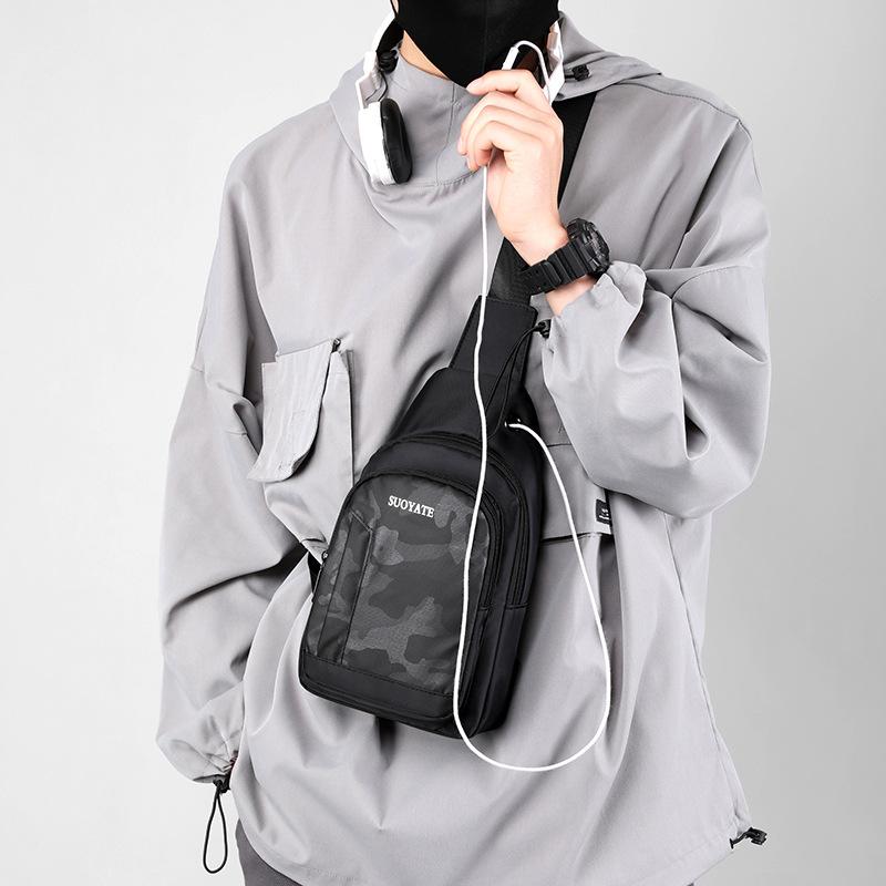 Unisex náprsní taška Jednoduchá úložná taška Lehká cestovní malý batoh Crossbody taška Móda Ležérní Jednotlivá Tašky