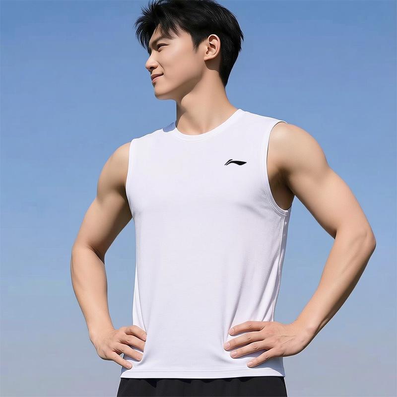 Li Ning Tank Tops Men's V Neck Thin LWTW106-1