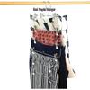 6-Layer Adjustable Foldable Metal Hanger with Clips for Skirts and Pants