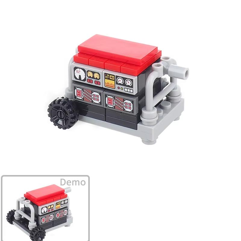MOC City Building Block Figures Accessory TV Game Console Computer Screen Control Center Easel Oil Printing Bricks DIY Kids Toys