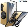 KEYSION 360°Rotating Magnetic Ring Stand Case for MagSafe for Samsung Galaxy Z Fold 7 5G Hinge Phone Cover with Screen Protector