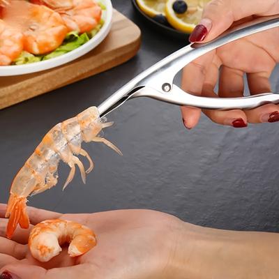 1pc, Shrimp Deveiner Tool, Stainless Steel Shrimp Cleaner Knife, Prawn Peeler, Seafood Peeler, Premium Ergonomic Handle Peeler, Shrimp Deveiner