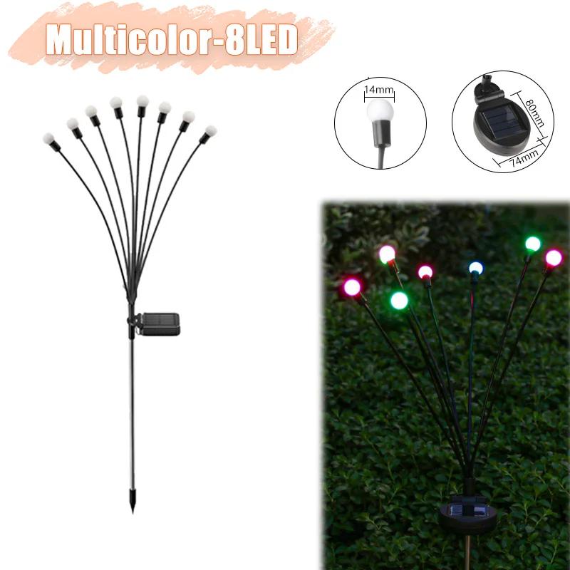 Solar Powered Firefly Lamp Outdoor Waterproof Garden Balcony Layout Courtyard Landscape Atmosphere Lawn Light Insertion