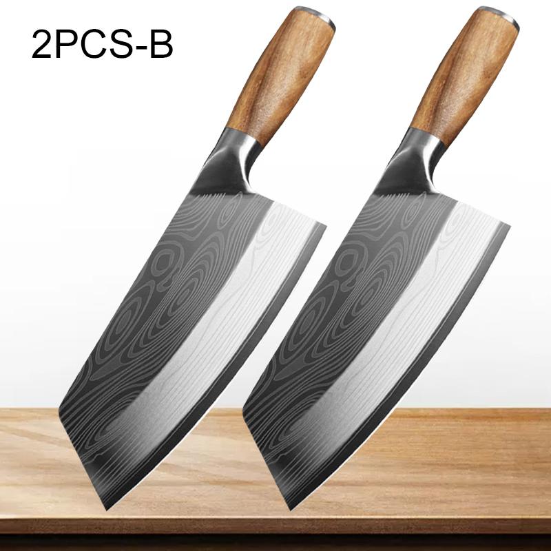 Chef Knife Japanese Kitchen Knife Slicing Meat Cleaver Ultra Sharp Butcher High Carbon Stainless Steel Laser Knives Wood Handle