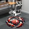 1pc Koi Fish Pond Chair Carpet for Office, Soft, Non Slip Polyester Mat, Office, Entryway, Living Room, Bedroom
