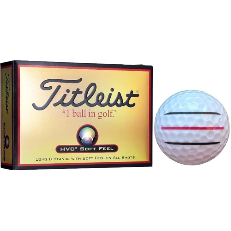 

[Hapiraki_Golf Line] golf ball HVC SOFT FEEL With line (1 dozen white_3 lines)