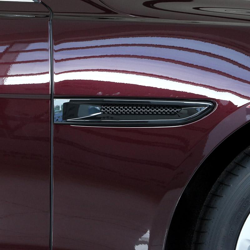 For Jaguar XF XFL XE F-Pace X761 ABS Carbon Fiber/Black Air Outlet Side Fender Vent Trim Cover Styling Sticker Accessories