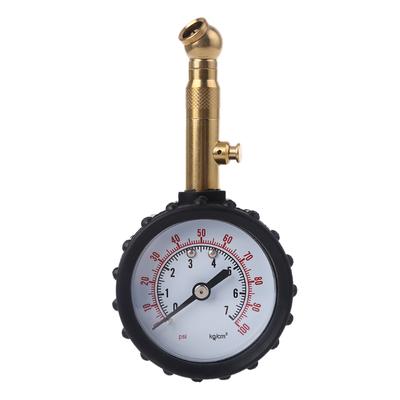 0-100 PSI  Tire Pressure Gauge Dial Type Pressure Instrument Fit for Car Bicycle Motorcycle Truck Tires