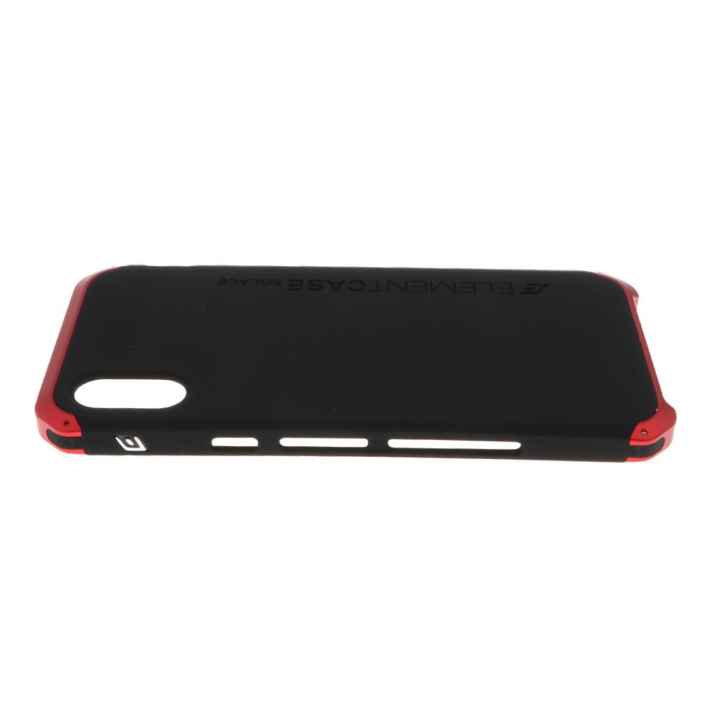 Shockproof Metal Bumper Case Cover For IPhone XS Black+Red
