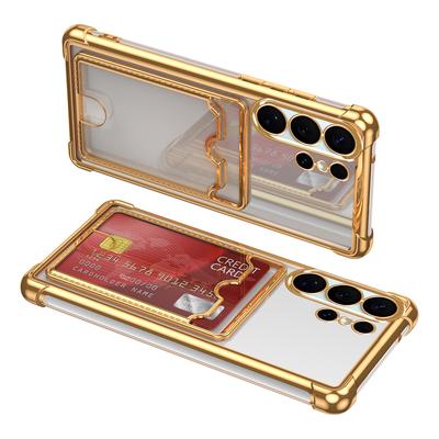 Soft TPU Case for Samsung Galaxy S26 Ultra S25 Plus S23 S24 FE S22 Ultra A17 A56 A36 A16 A55 A35 A15 Card Slot Holder Clear Bag