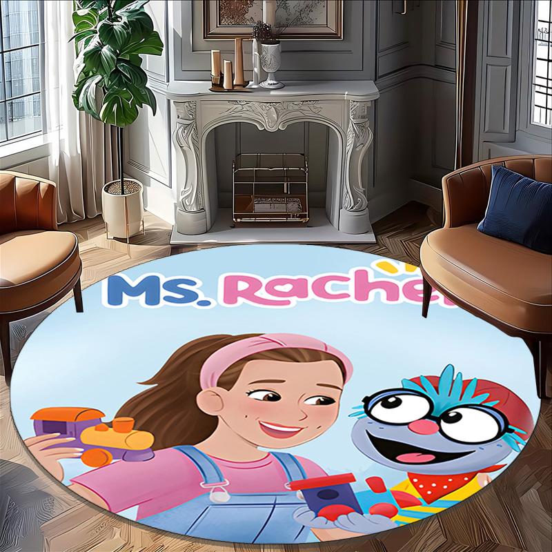 1pc Ms Rachel3 Print Round Carpet Chair Round Carpet Suitable for Bedroom Living Room Home Decorative Carpet