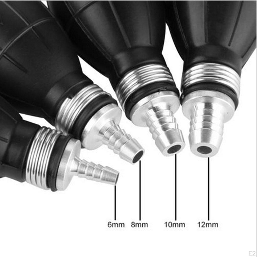 6mm-Straight Fuel Line Pump Hand Primer Bulb Boat Petrol Inline Rubber And Aluminum