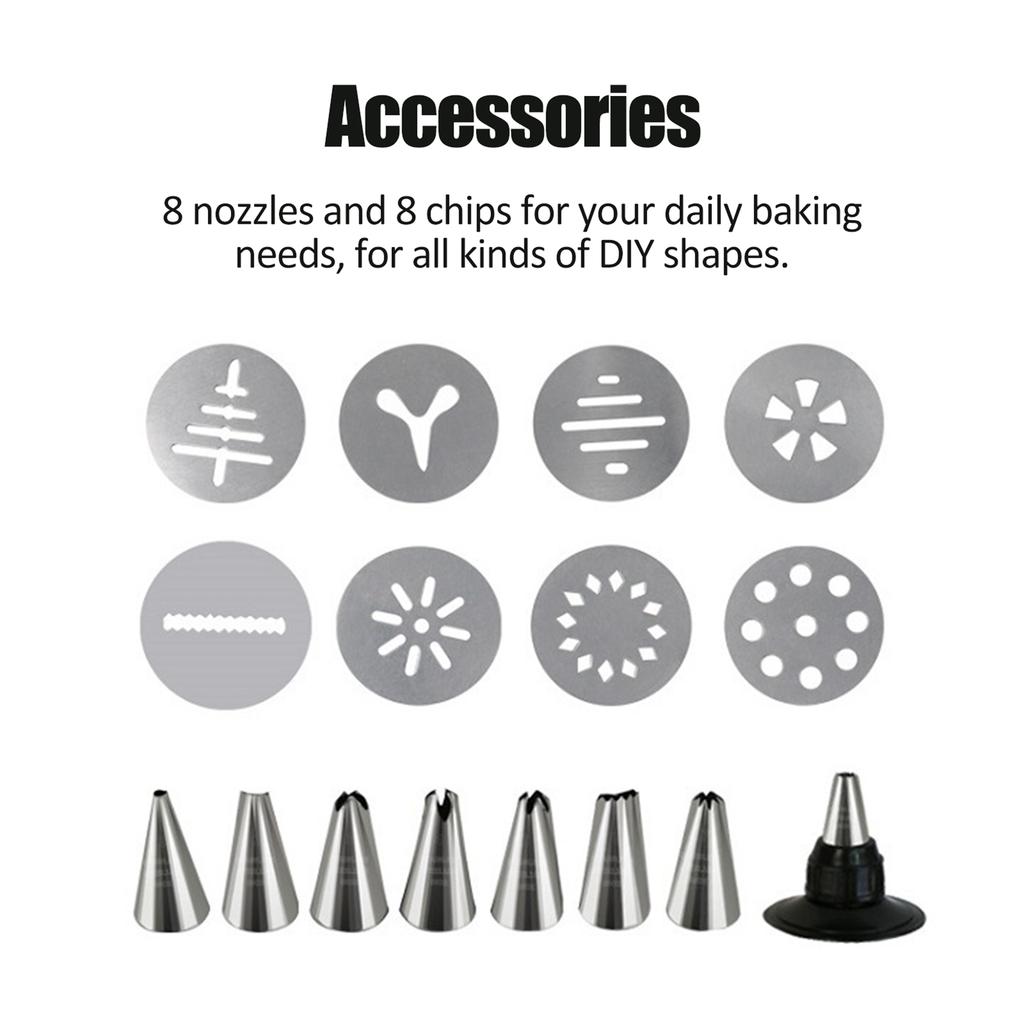 Cookie Gun Squeeze Cookie Machine Cream Mounted Gun Mounted Mouth Bean Baking Tool Household Mold