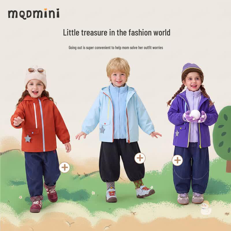 MQDMINI Kids' 3-Proof Outdoor Sports Jacket