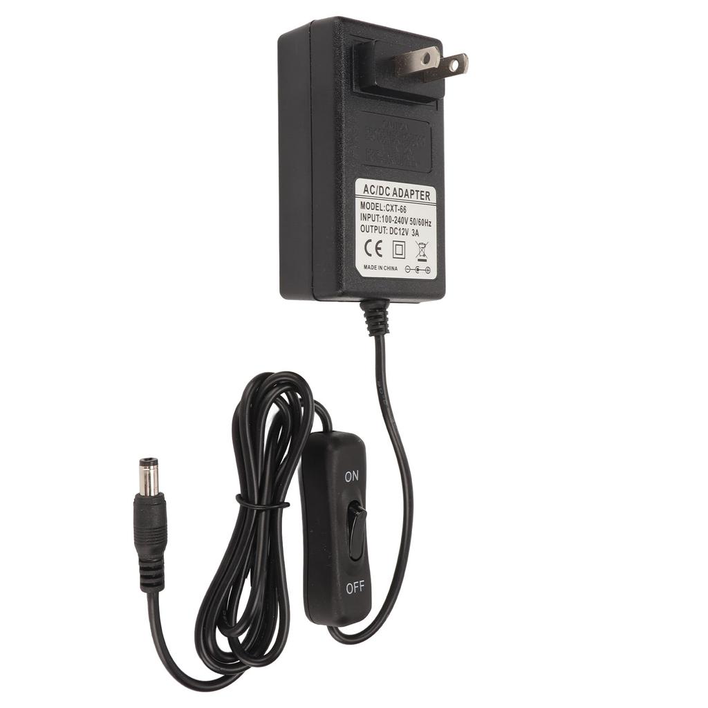 12V Power Adapter 20cm Needle Foam Cutter DC Power Supply Adapter Plug Equipment 100‑240V US Plug 12V 3A 36W