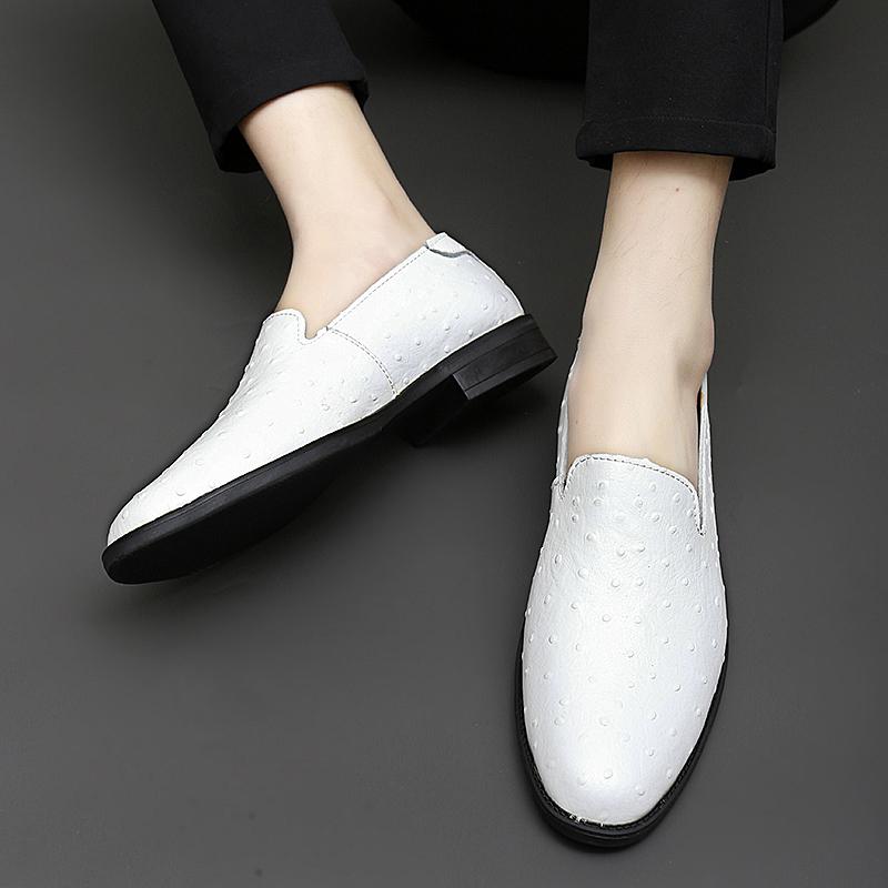 Klassische Marke Herren Leder Freizeitschuhe Massage Sohle Slipper Trendy Vielseitig Herren Arbeitsschuhe Pendeln Täglich Übergröße 36-48