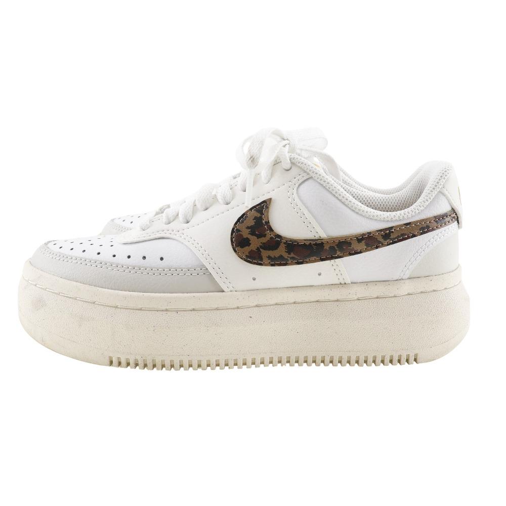 Nike Court Vision Alta Sneakers DO2791-100 Leopard White Synthetic leather/leather/Synthetic Fiber Leopard Women Used