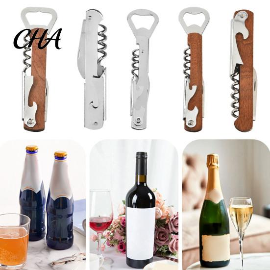 Beverage Opener for Beer 3-in-1 Wine And Corkscrew Bottle Opener, Compact Manual Wedding Gifts Groomsmen Tool, Multifunctional Home Kitchen Bar Travel