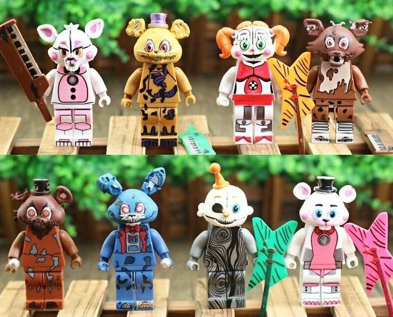 Five Nights At Freddy's FNAF Figurines Animatronics Set of Toys 8 Pcs 10cm