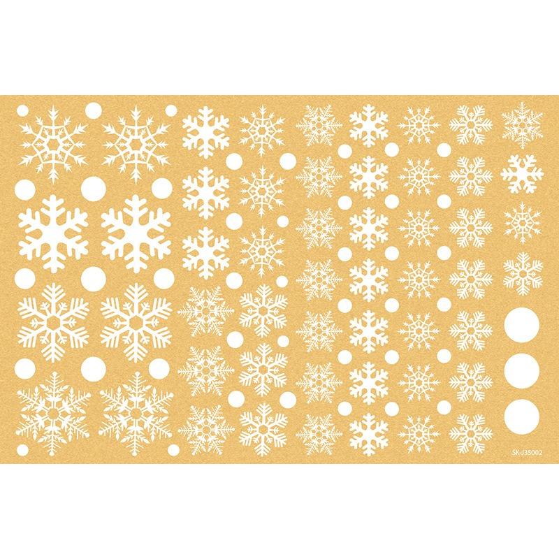 

Рождественские домики Наклейки на окна Съемные Самоклеящиеся Двусторонние Снежинки Рождественская елка Наклейки на стену Стекло для украшения дома