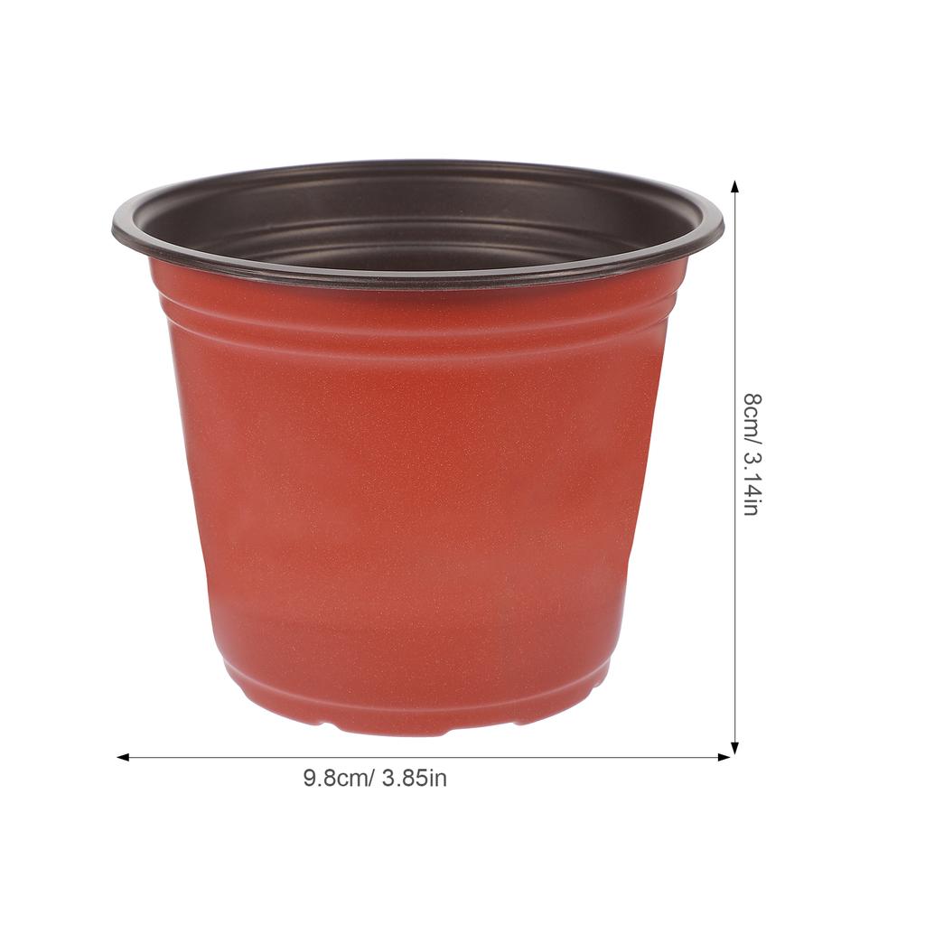 50 Pcs Large Plastic Flower Pots Seedling Starter Nursery Planter Containers Succulent Potting Garden Supplies Durable PP