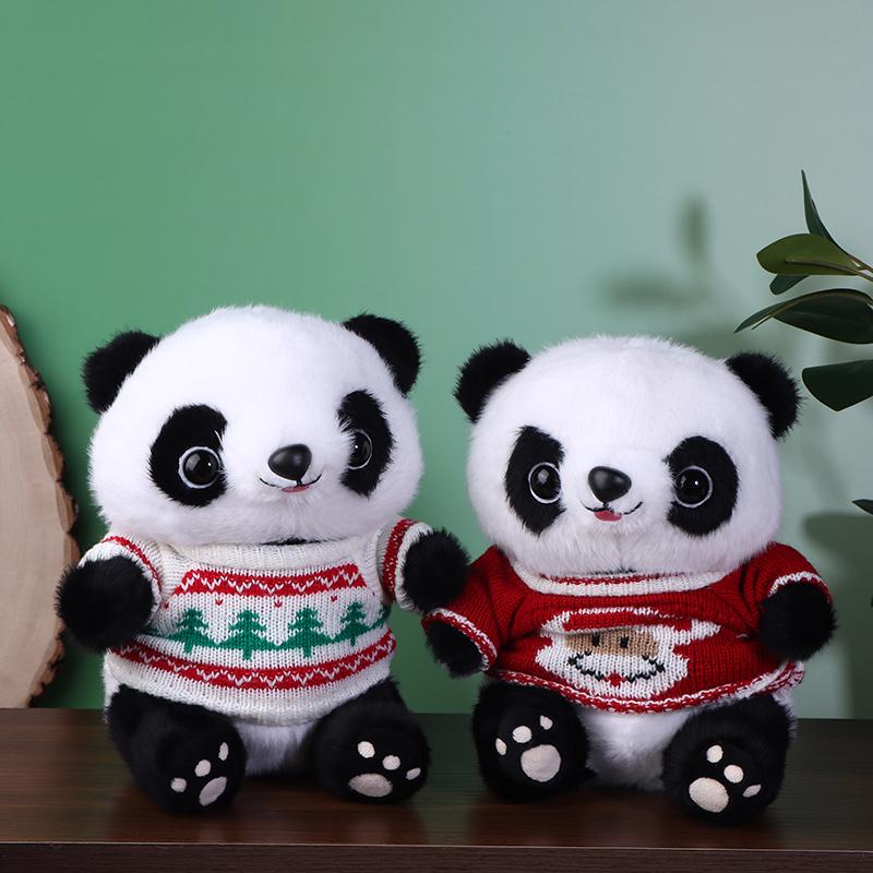 Christmas Cute And Soft Panda Doll Kawaii Plush Simulation Stuffed Animals Toy For Children'S Playmates Birthday Gift