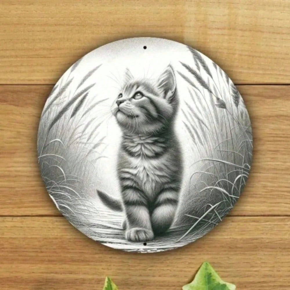 

Metal Cat Wreath Wall Decor, Gothic Halloween Home Decoration for Living Room Bedroom Kitchen 20x20 разноцветный