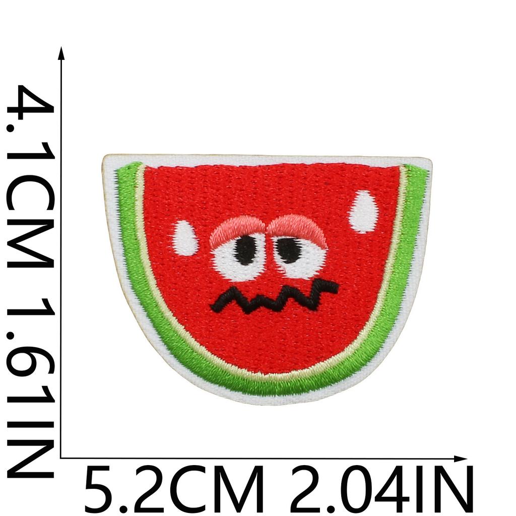 Orange Banana Embroidery Cloth Sticker Rose Patch Sticker Clothes Decoration Cute Cartoon Fruit Cloth Sticker Computer Embroidery Label