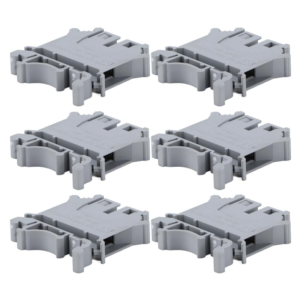 50Pcs DIN Rail Mount Terminal Screw Combination Pure Copper Terminals Block 57A 800V UK?6N