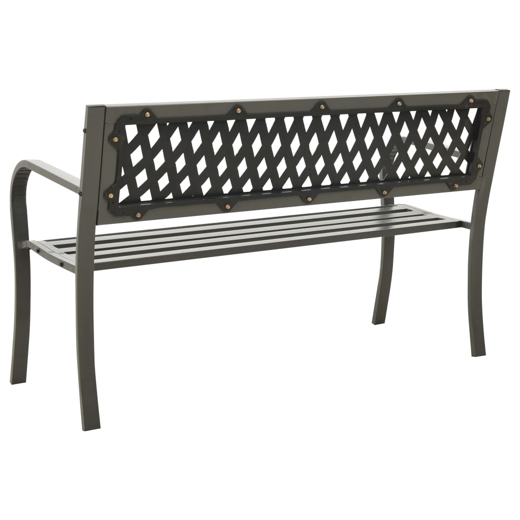 Garden Bench 125 cm Steel Gray