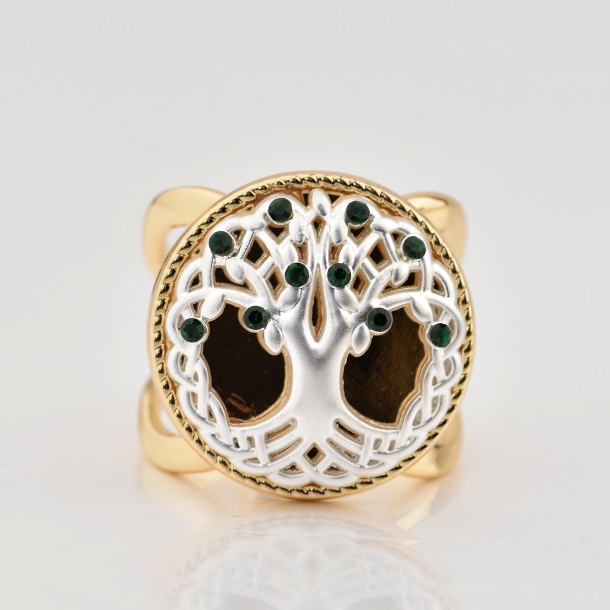 

Универсальная корейская пряжка для шарфа Lucky Tree - Многофункциональная брошь для завязывания и фиксации шелковых и маленьких квадратных шарфов зелёный