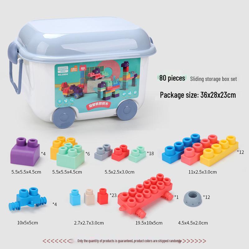 International Children s Soft Rubber Building Blocks Car - DIY Large Pieces, Versatile, Back-to-School English Toy
