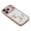 KADEM For iPhone 17 Pro Max Case Flower Rhinestone Decor TPU Phone Cover