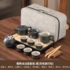 High-end complete set of Wangshan coarse pottery lifting beam pot Kung Fu tea set home office meeting guests light luxury set