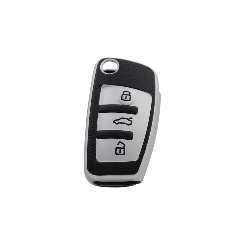 TPU Leather Car Remote Key Cover Case Shell Key Fob for C5 C6 R8 A1 A3 Q3 A4 A5 Q5 Q7 A6 S6 A7 B6 B7 B8 8P 8V 8L TT RS RS3 S3 Protector Holder