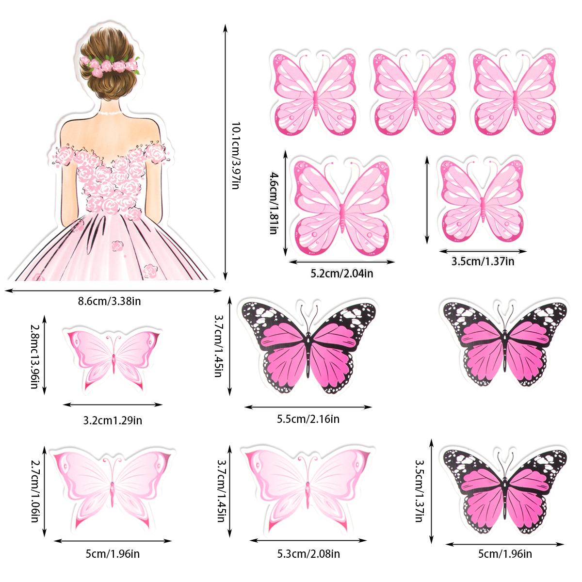 

Beautiful Girl Cake Toppers Set Butterfly Girl s Back Birthday Cake Decoration Girls Birthday Mother s Day Party Supplies
