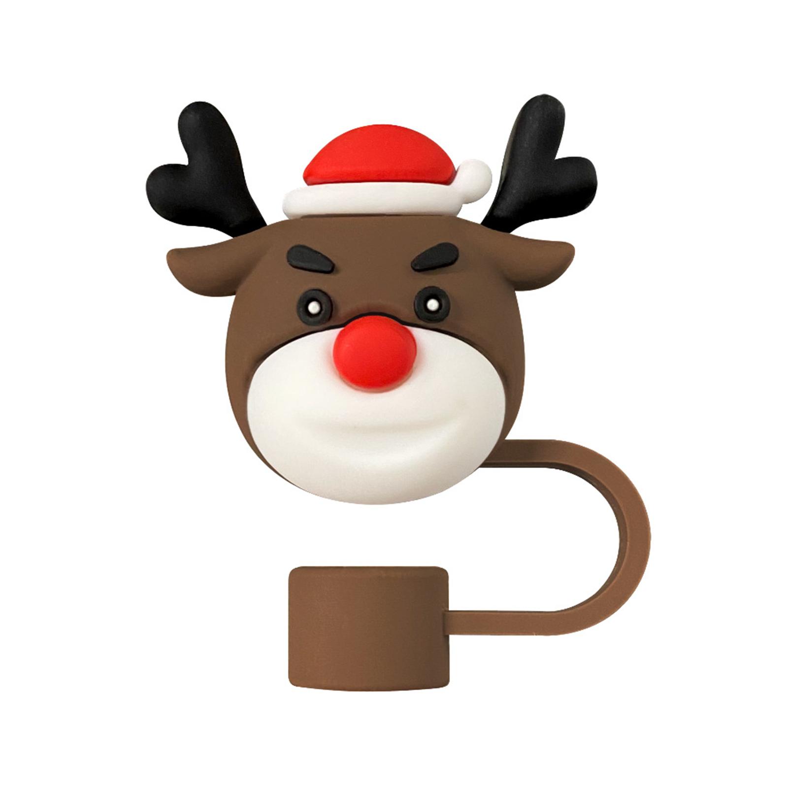 

10 мм рождественский подарок соломенная крышка заглушка симпатичная чашка соломенная крышка аксессуары подарок One Size