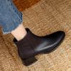 Fashion Women Ankle Boots Thick Heels Short Boot Fashion Winter Shoes Women Ins Autumn Daily Office Lady Footwear Size 34-40