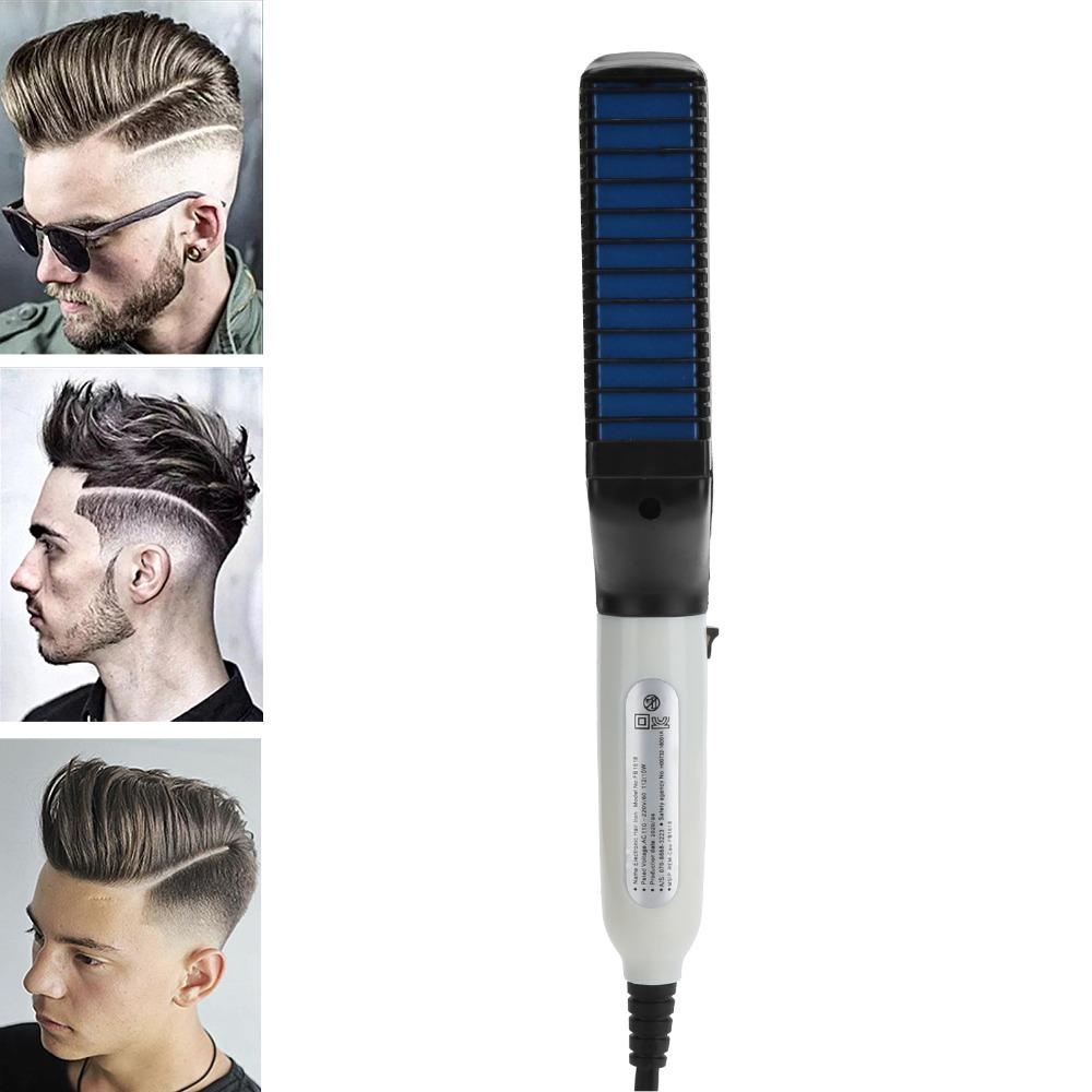 Portable Design Hair Styling Comb Brush Fast Heating Beard Comb Mustache Curler Comb  Home Use