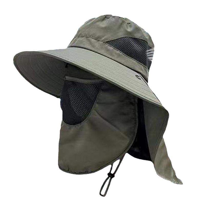 Unisex Outdoor UV Protection Sun Hat Fishing Cap Breathable Tourism Wide Brim