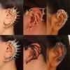 Exaggerated Punk Dragon Ear Clips for Non-Pierced Ears - Women's Dragon-Shaped Zircon Thorn Ear Hooks